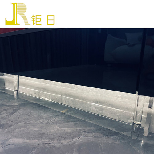透明亚克力浴室柜电视柜支撑脚中脚圆形水晶可调节悬浮床柜腿中脚 - 图3