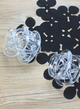 透明玻璃缠绕创意小摆件新品抽象