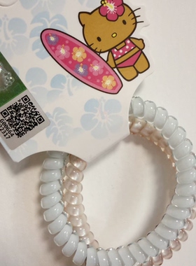 满38元包邮hello kitty可爱甜美卡通黑皮Kt电话绳发圈发绳头绳