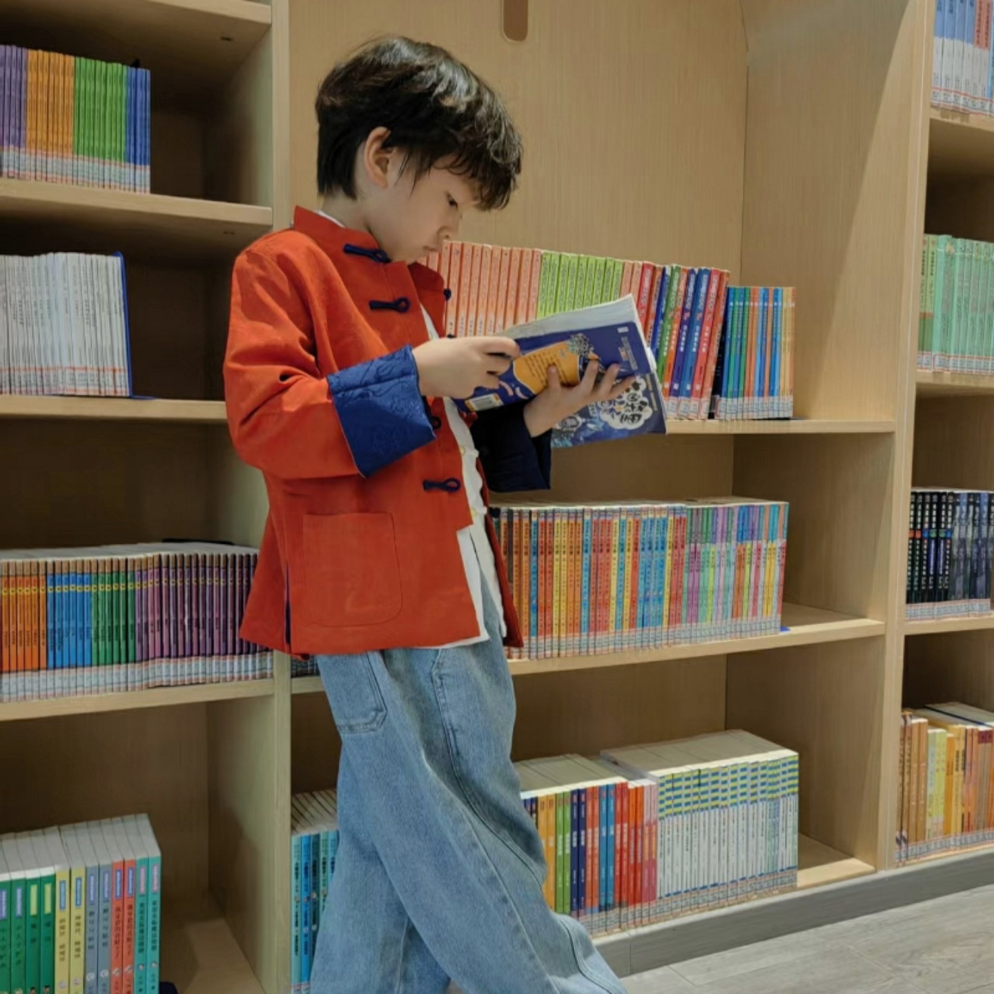 男童汉服品质感儿童唐装秋日氛围感美拉德撞色新中式国风提花外套,淘宝优惠券,粉丝福利购,淘宝优惠卷