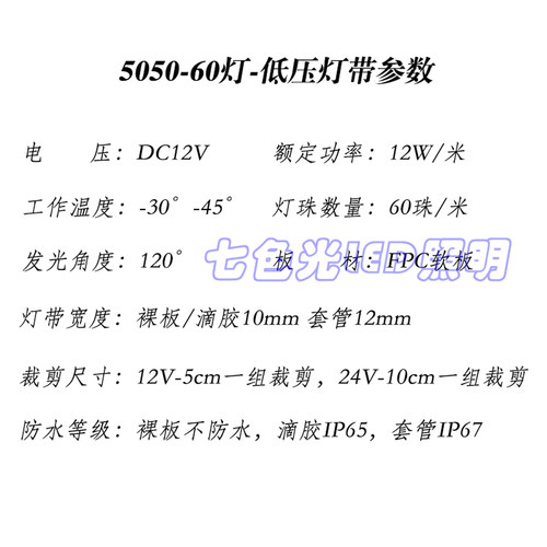 LED灯带12V5050低压裸板滴胶防水单色超高亮室内酒柜贴片吊顶灯带 - 图0