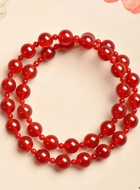 【许我耀眼】许妍赵露思同款红玛瑙手链手串串珠情侣礼物送闺蜜