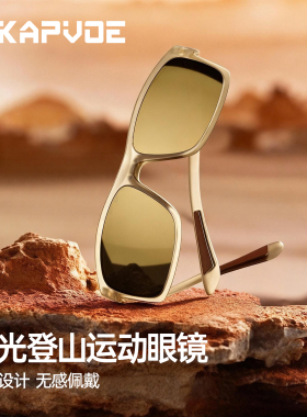 卡普沃偏光登山眼镜防风护目墨镜
