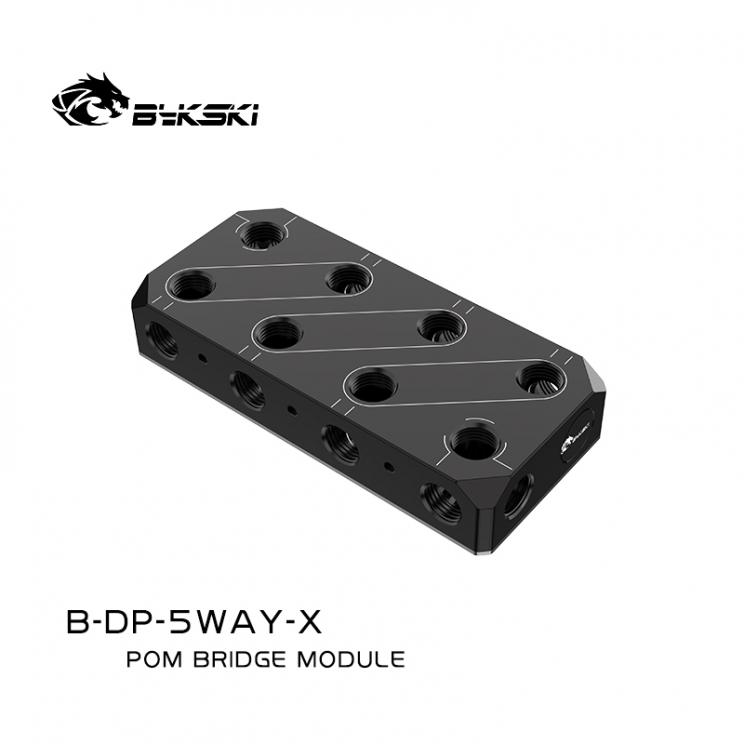 Bykski B-DP-6WAY-X水路分水器六组水路串联方块头拆装方便-图1