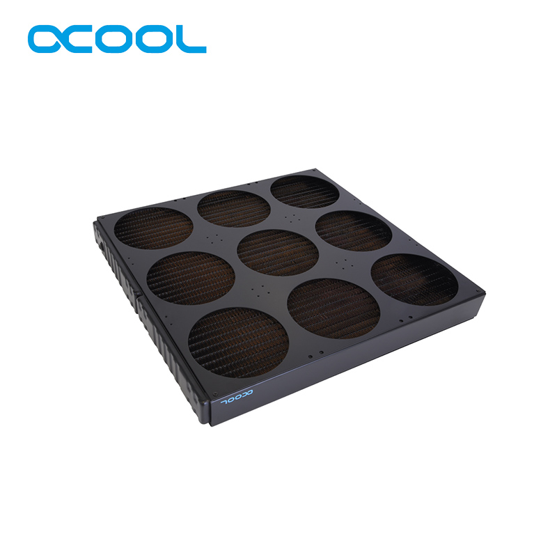 欧酷Alphacool 45mm厚 紫铜大功率工业高压9x140mm1260冷排散热器 - 图1