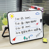 Small Whiteboard Erasable Desktop Magnetic Writing Board White Board Children Home Small Chalkboard Straight Podcast Magnetic Plan Board Message Note Matter Cheat Reminder Board Office Handheld bracket Mini drawing board