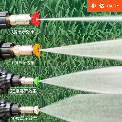 高压洗车机快速接头水枪喷头喷嘴枪嘴清洗机配件枪头喷嘴25度快接 - 图2