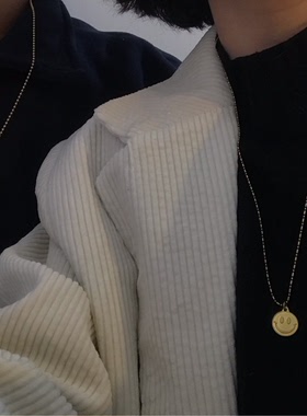 RA）小情侣复古黄铜一对项链组