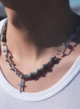钛钢拼接原创星星锁骨链无性别
