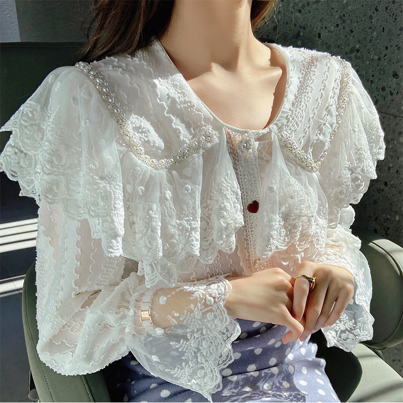 粉红大布娃娃2022新款甜美减龄衬衫 粉红大布娃娃衬衫