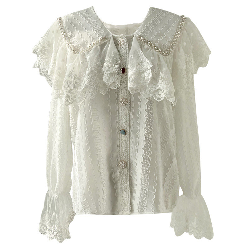 粉红大布娃娃2022新款甜美减龄衬衫 粉红大布娃娃衬衫