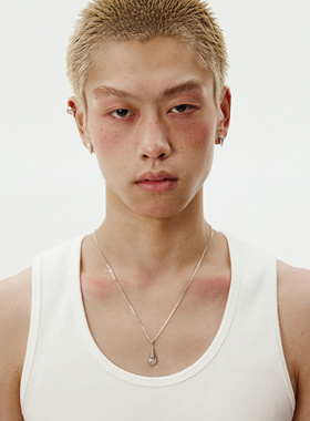 纯银闪耀水滴情侣项链原创设计