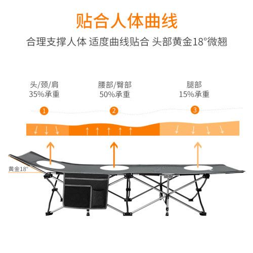 KingCamp户外折叠床行军床办公室单人午休床超轻便携陪护床免安装 - 图2