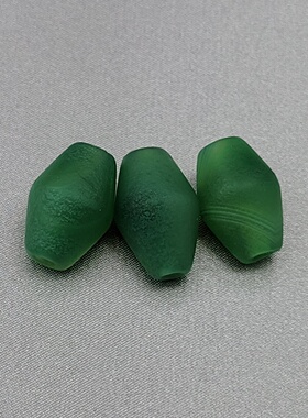 雪巴琉璃绿色桶珠文玩佛珠配饰