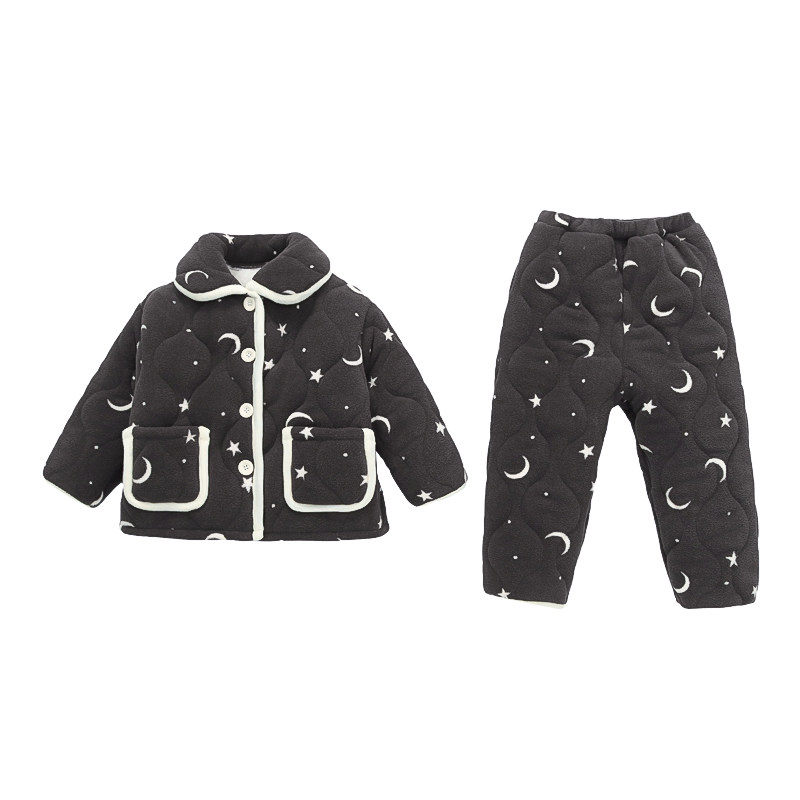 儿童冬季法兰绒睡衣男童三层加绒加厚套装男宝宝法兰绒保暖家居服,淘宝优惠券,粉丝福利购,淘宝优惠卷