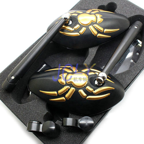 适用于雅马哈 FZ1 FZ6 FZ8 XJ6 MT07 MT-09 改装后视镜 反光镜/对 - 图0