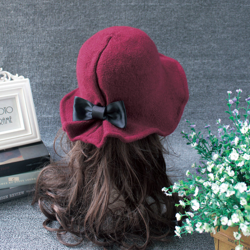 秋冬天羊毛呢帽子女士时尚圆顶礼帽韩国可爱百搭盆帽网红渔夫帽潮,淘宝优惠券,粉丝福利购,淘宝优惠卷