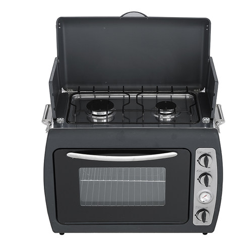 40L多功能户外野炊不锈钢燃气烤箱瓦斯燃气灶双头gas oven cooker - 图3