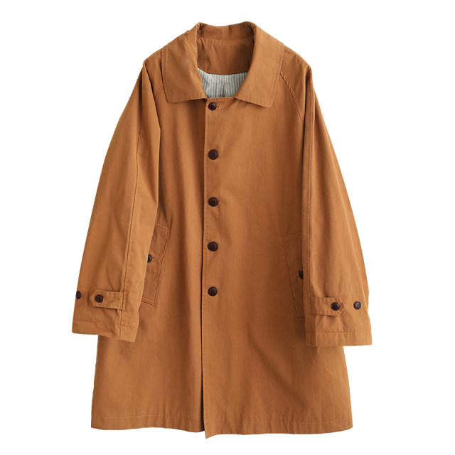 Bronze Button Casual Versatile Windbreaker Jacket