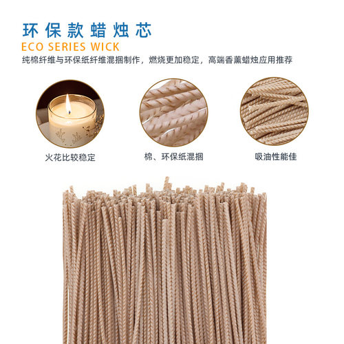 香薰蜡烛芯线diy无烟环保蜡芯灯芯过蜡棉线替换芯大豆蜡专用 - 图1