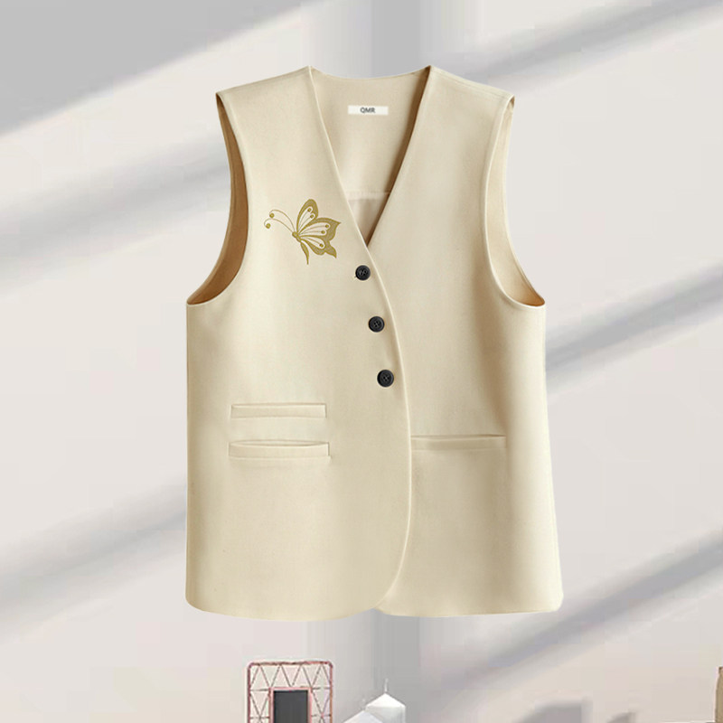 0543QMR025新款西装马甲女宽松百搭坎肩背心外穿无袖外套上衣马夹,淘宝优惠券,粉丝福利购,淘宝优惠卷