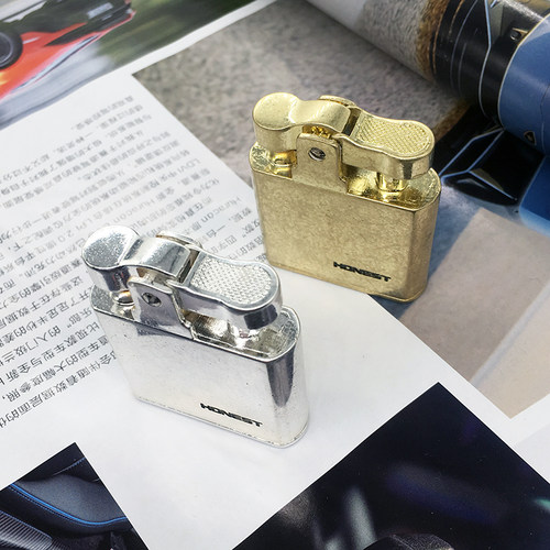 百诚HONEST清辉锌合金煤油打火机清悦木壳个性创意点火磕头机礼品 - 图0