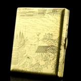 Новая Imco Aiku Brass Cigarette Box 20 Pack Creative 6-сайд-гравюра и травление мужской подарок сигарет Ultra Thin Personaly