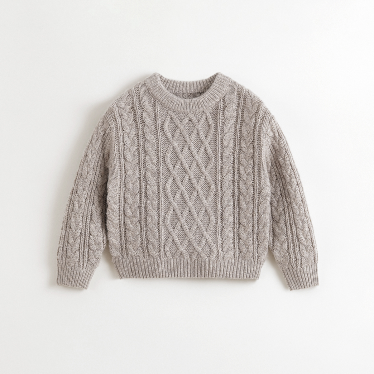 马克珍妮男童立体扭花绵羊毛毛衣儿童针织衫2024年秋冬新款241767 - 图1