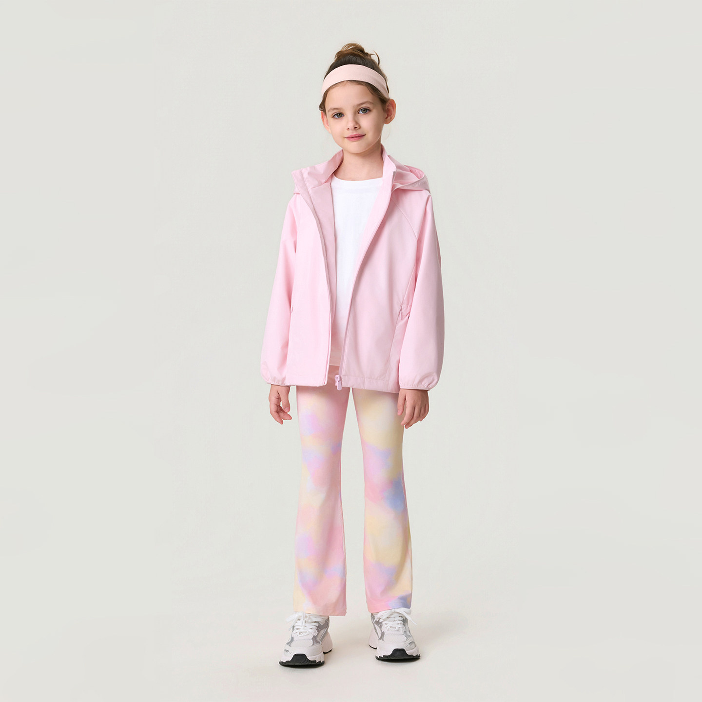 马克珍妮女童弹力运动瑜伽喇叭裤儿童凉感防晒打底裤春夏装240293