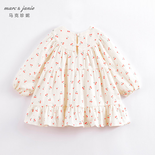 Marc Jenny girls' cherry all-over loose dress