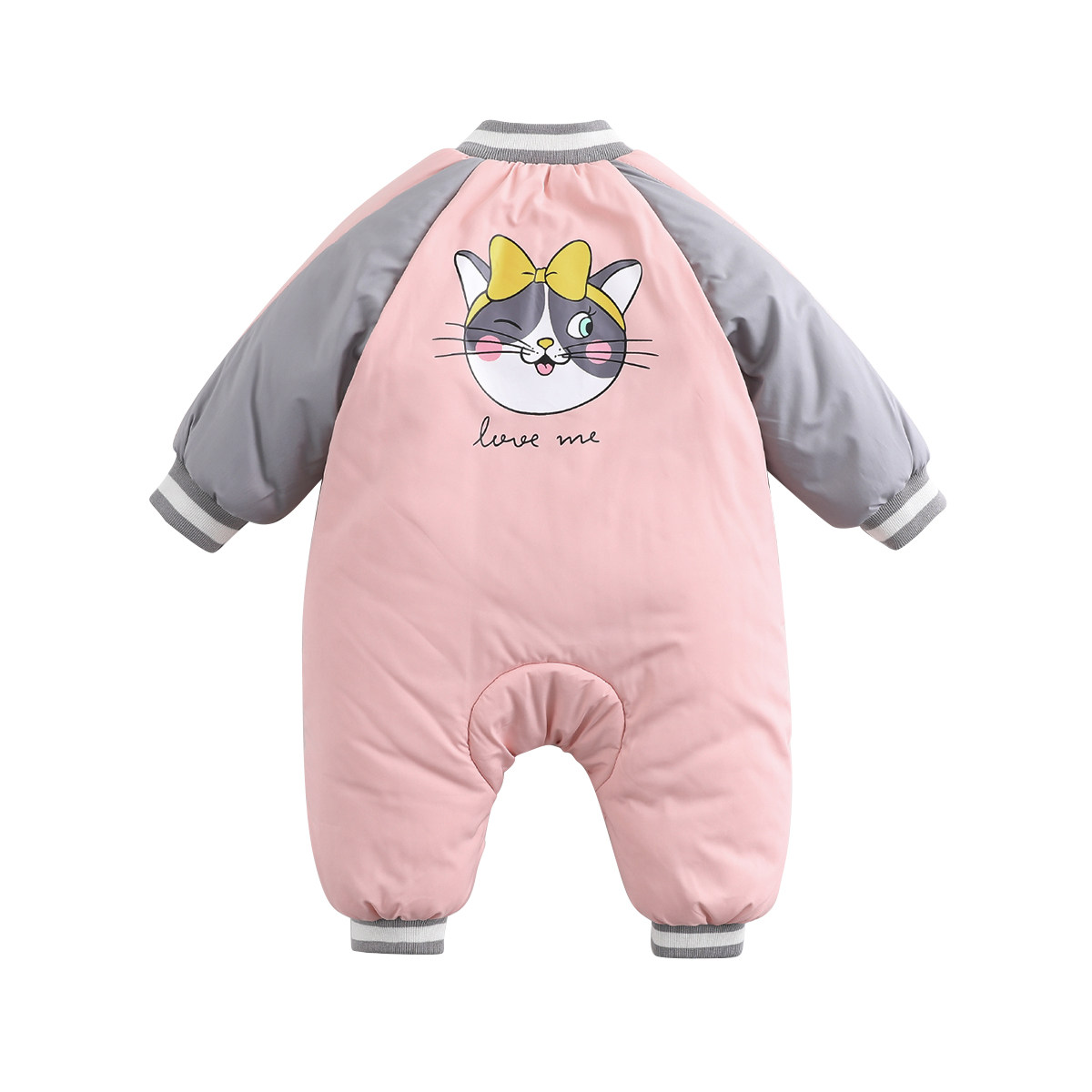 马克珍妮冬装男女宝宝棒球棉连体衣 marcjanie连身衣/爬服/哈衣
