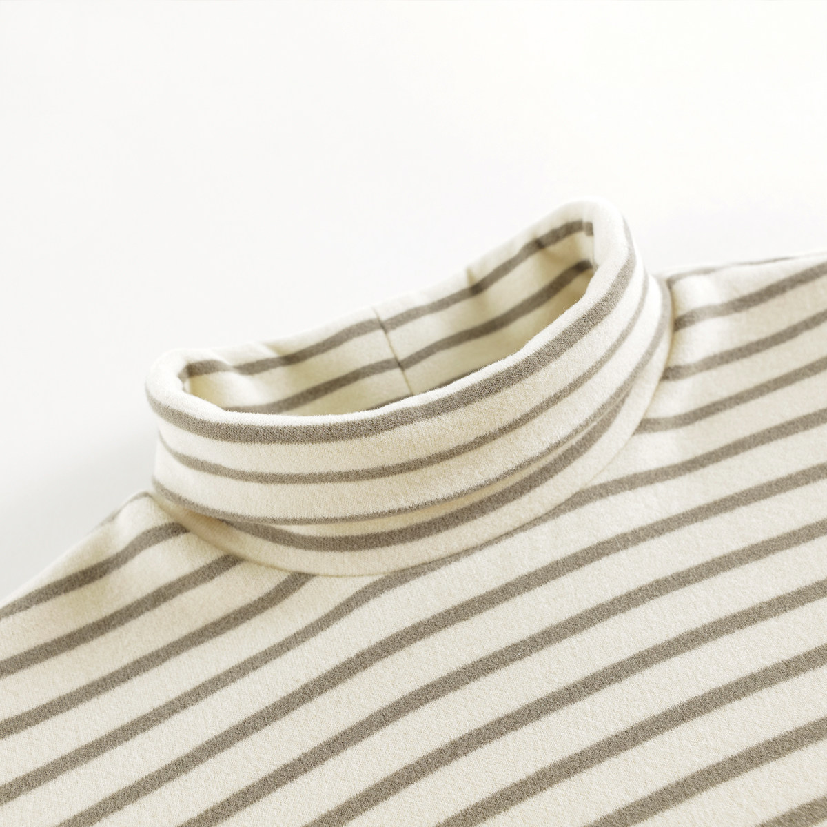 马克珍妮男女童山系条纹高领打底衫T恤 儿童长袖上衣春秋款241627,淘宝优惠券,粉丝福利购,淘宝优惠卷