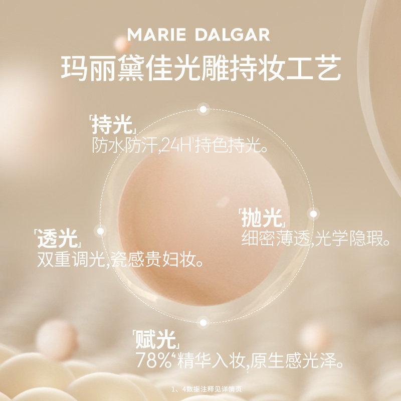 玛丽黛佳900目粉霜混合肌油皮持久不易脱妆遮瑕护肤粉底液气垫