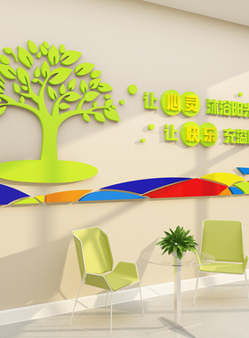 心理健康文化学校医务室墙面装饰