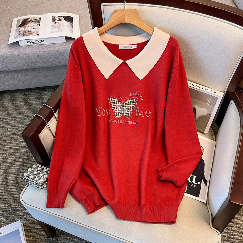 300斤特大码女装秋春新品胸围160显瘦套头翻领打底毛衣针织衫350,淘宝优惠券,粉丝福利购,淘宝优惠卷