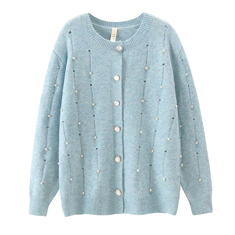 300斤特大码女装秋春250重工钉珠高级感法式甜美显瘦毛衣针织开衫,淘宝优惠券,粉丝福利购,淘宝优惠卷