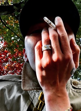 GD同款S925银厚银质感小雏菊开口老钱风设计感高级戒指气质时尚