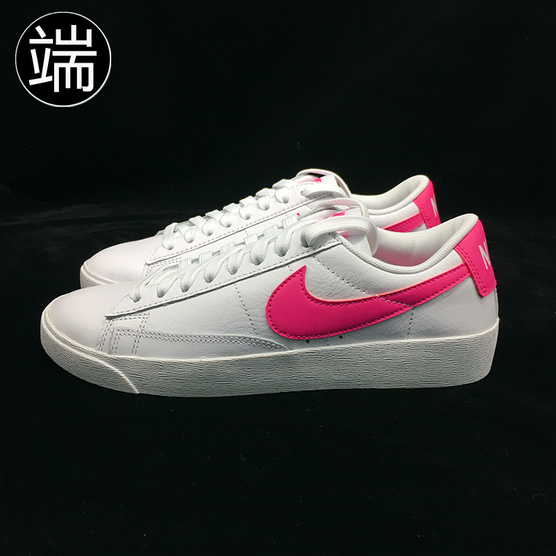 Nike 耐克 BLAZER LOW 开拓者休闲鞋小白粉勾低帮板鞋 AV9370-102