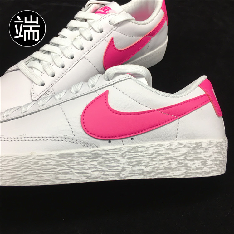 Nike 耐克 BLAZER LOW 开拓者休闲鞋小白粉勾低帮板鞋 AV9370-102