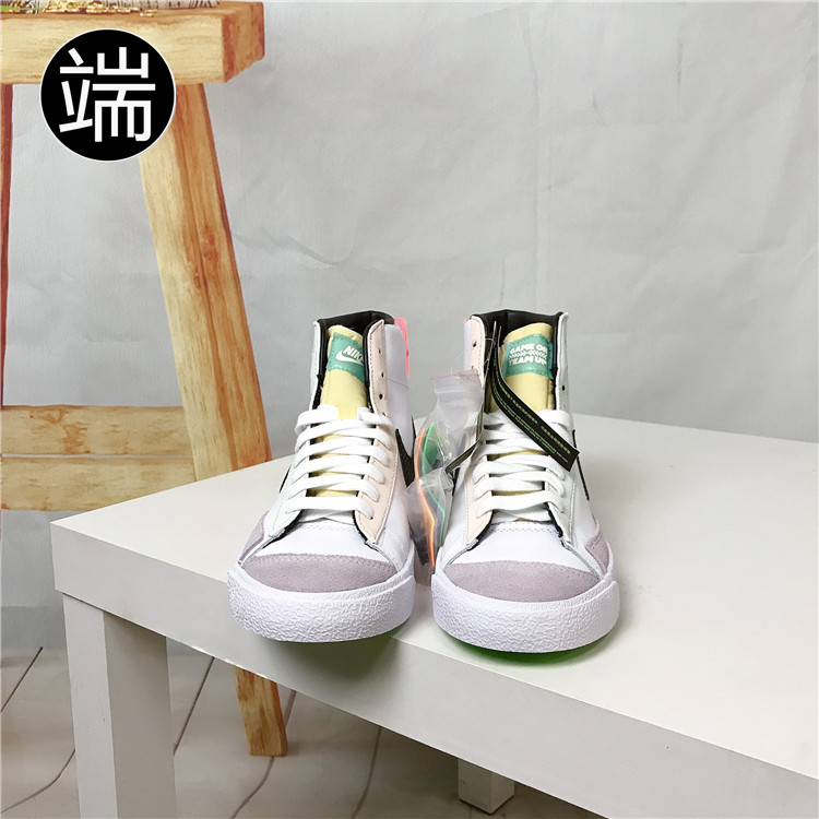 耐克NIKE BLAZER  LPL开拓者黑白粉复古休闲板鞋 DO2331-101 - 图1