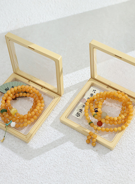 高品鸡油黄花蜡新中多圈手串项链