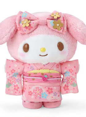 三丽鸥正版和服毛绒包包挂件