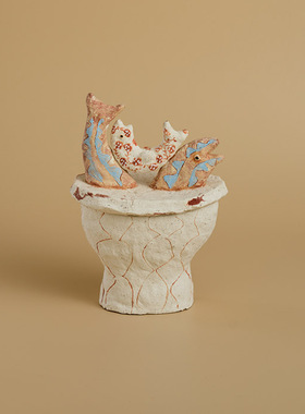 做家粗陶储物活泼家居鱼