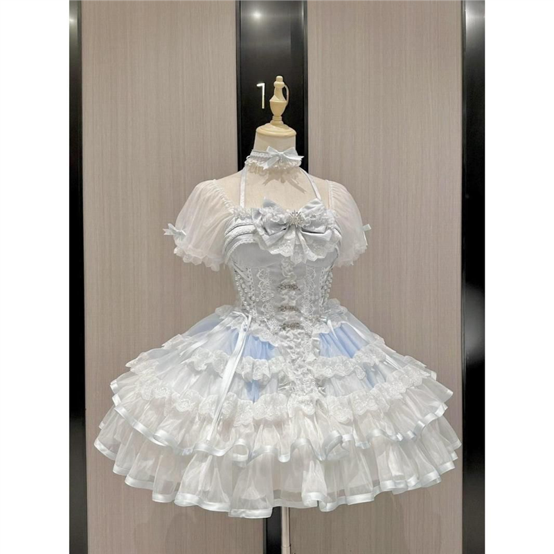 冰雪舞曲Lolita夏季短袖连衣裙蛋糕芭蕾短裙温柔千金纯欲约会生日,淘宝优惠券,粉丝福利购,淘宝优惠卷