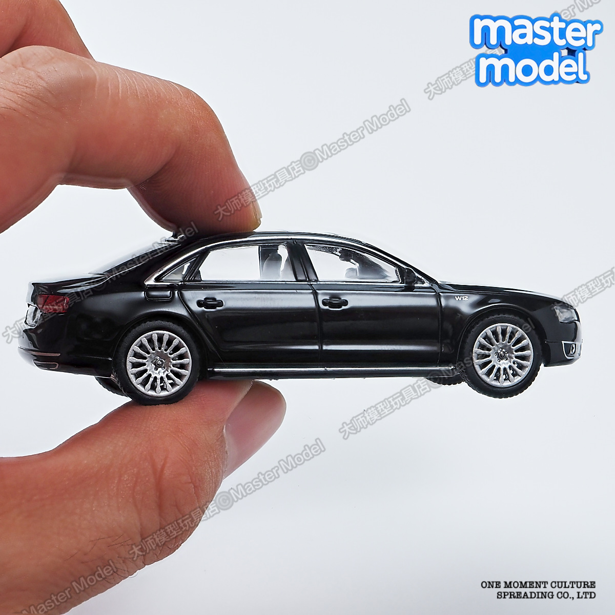 奥迪A8LD4豪华轿车A6LC7黑1/64仿真合金汽车模收藏摆件麦思迪 - 图3