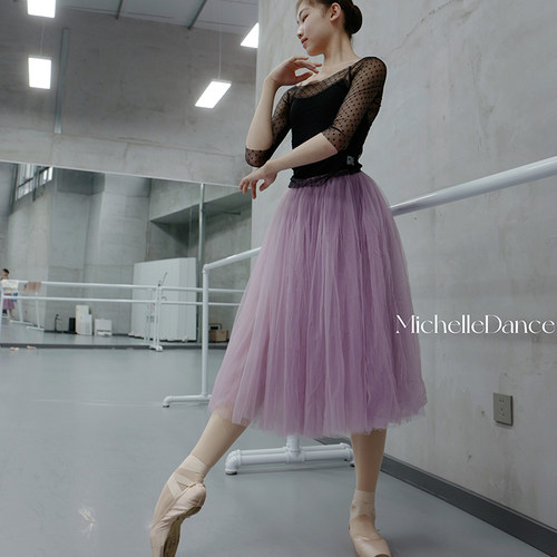 Michelle Dance 首席同款芭蕾钟形裙 吉赛尔之梦灰姑娘白色长款 - 图0