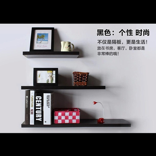 定制橱柜衣柜隔层一字隔板墙上置物板书架墙壁花架 - 图2
