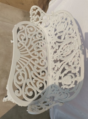 定做欧式铸铁长椅公园椅别墅花园双人椅铸铁花园椅三人椅