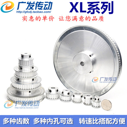 同步轮XL15齿/T 凸台 同步皮带轮 BF型 槽宽11 内孔4-17 带顶丝 - 图3