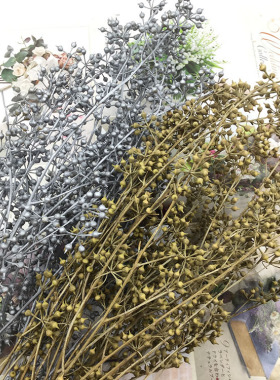 小米果干花果实diy新娘头饰花环